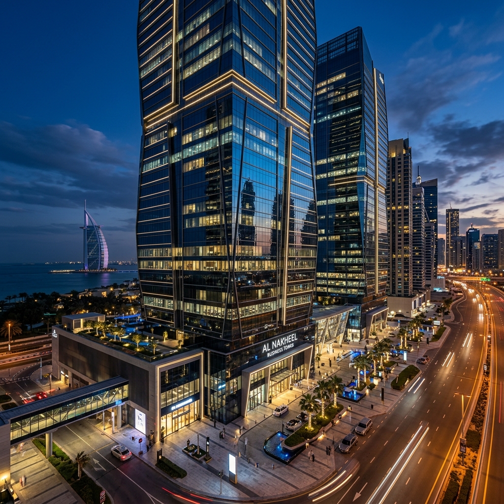 UAE free zone commercial towers